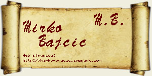 Mirko Bajčić vizit kartica